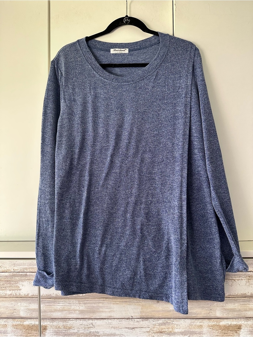 💙 Bearsland Nursing Top XL Breastfeeding Long Sleeve Heathered Blue